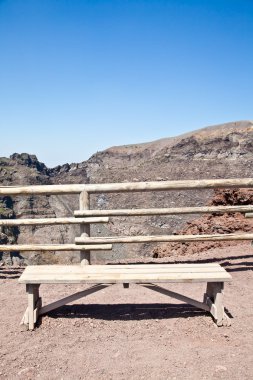 vesuvius krater önünde tezgah