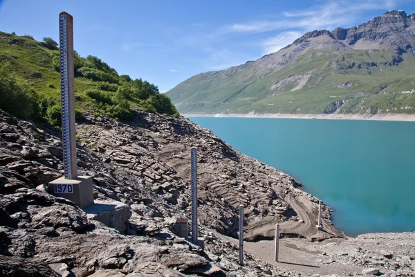 Stock image Dam water level measurement