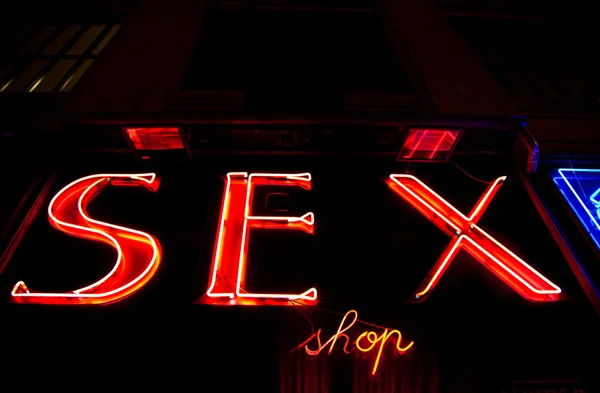 Sexy shop entrance — Stock Photo, Image