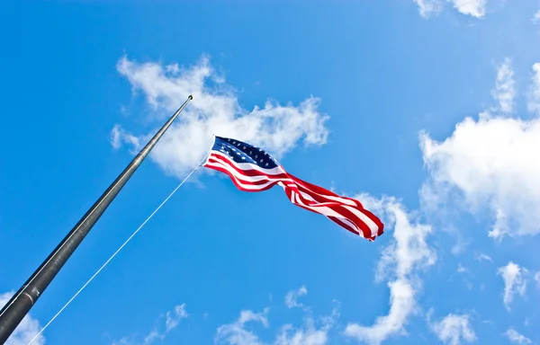 Mezzo staff Bandiera americana — Foto Stock