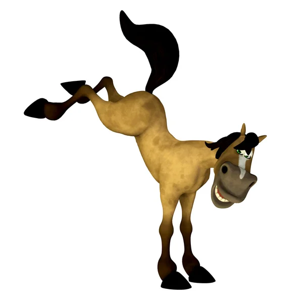 Cavalo dos desenhos animados - Irritado — Fotografia de Stock