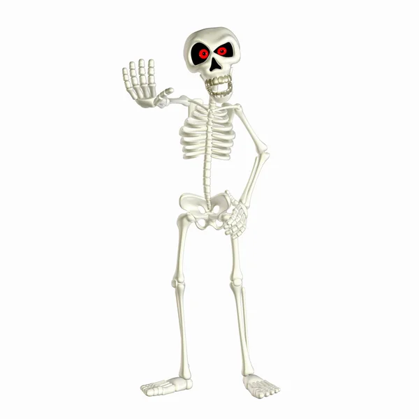 Сердитий мультфільм скелет — стокове фото