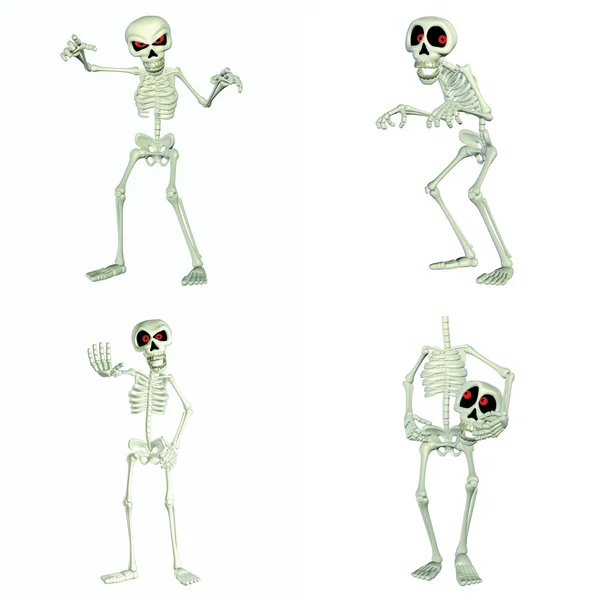 Мультфильм скелет пакет — стоковое фото