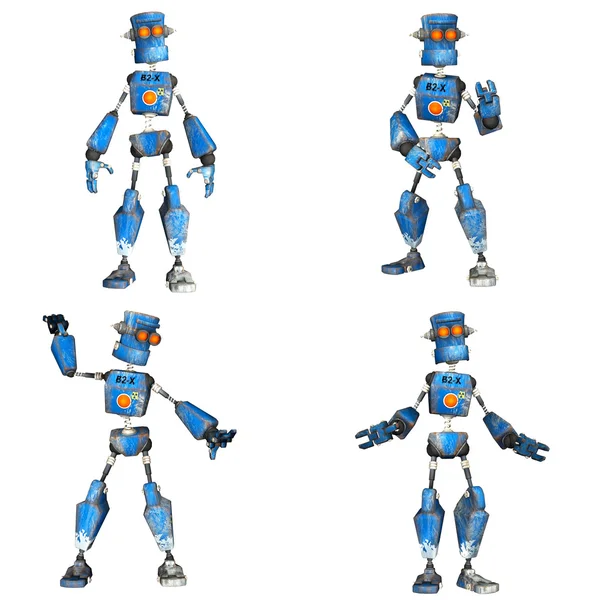 Blue Robot Pack - 2of3 — Stock Photo, Image