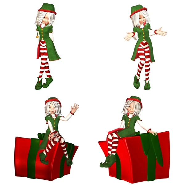 Paquete de Elfos de Navidad - 1of6 — Foto de Stock