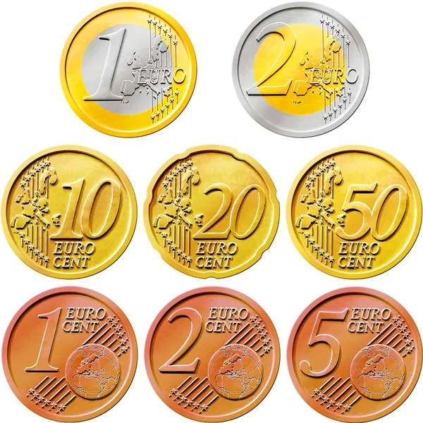 Euro coins paketi — Stok fotoğraf