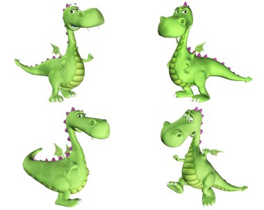 Green Dragon Pack - 1of3 clipart