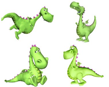 Green Dragon Pack - 2of3 clipart