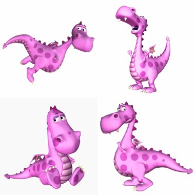 Pink Dragon Pack - 2of3 clipart