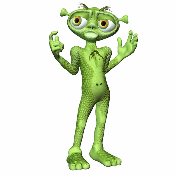Groene alien — Stockfoto