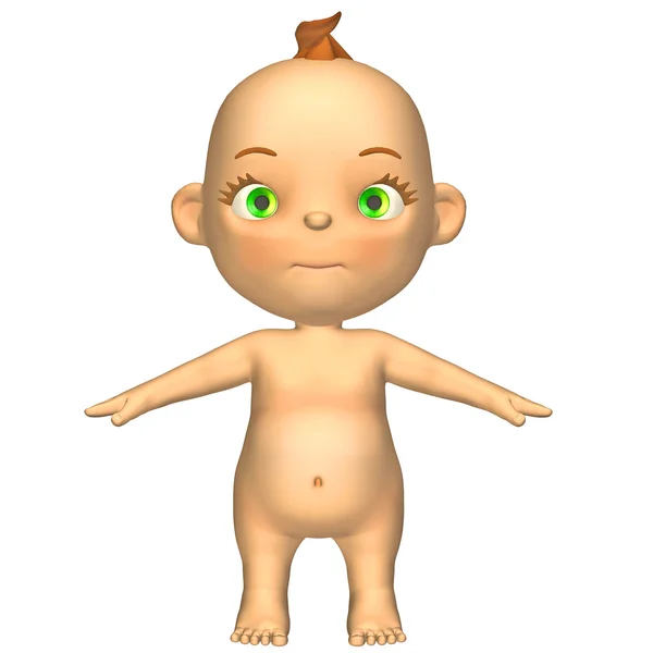 Naked baby cartoon — Stock Photo, Image