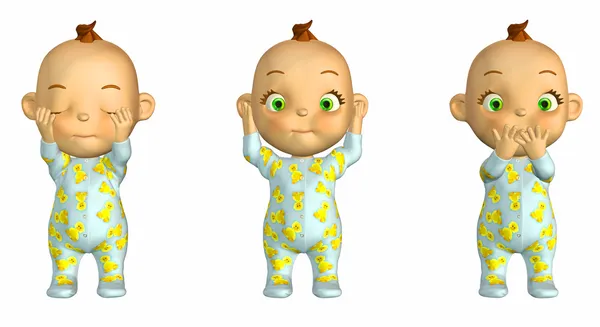 Três bebês sábios — Fotografia de Stock