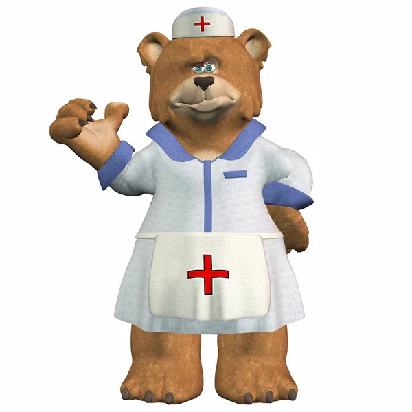 护士熊 — 图库照片