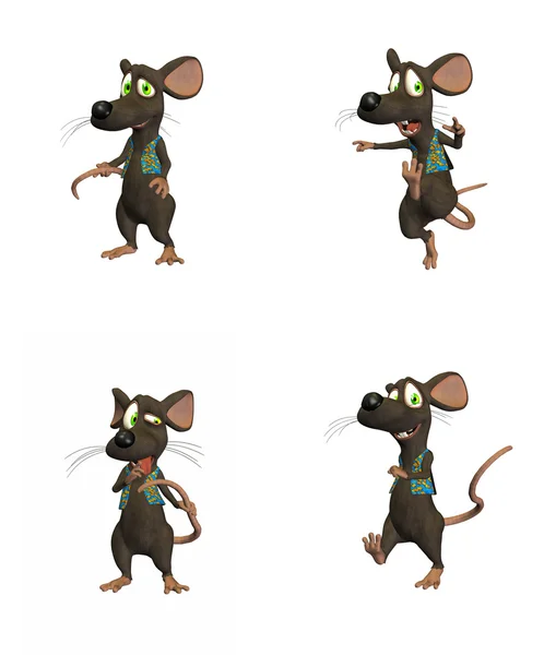 Kreslená myš Pack 2/3 — Stock fotografie