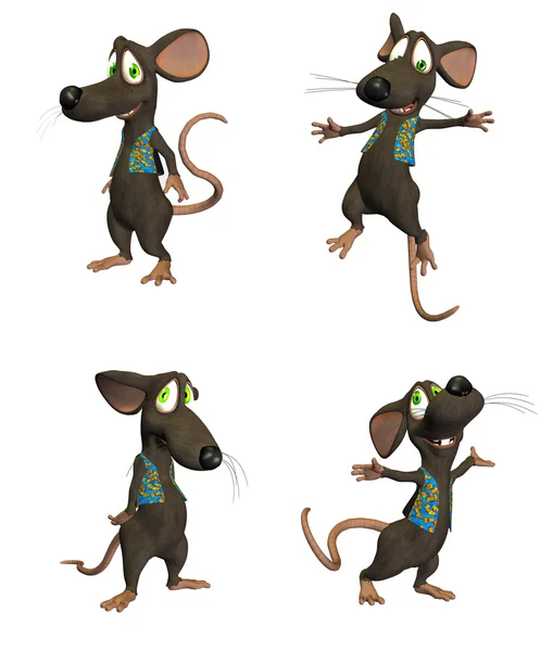 Kreslená myš Pack 3/3 — Stock fotografie