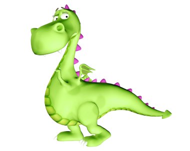 Scared Dragon Cartoon clipart