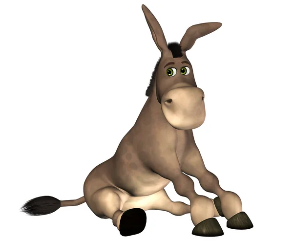 Desenhos animados burro — Fotografia de Stock