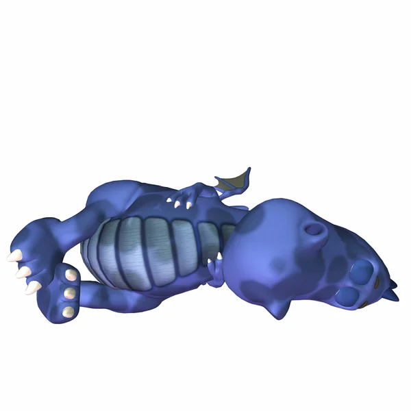 Спящий голубой дракон — стоковое фото