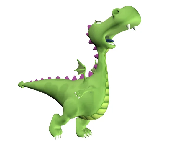 Desenhos animados dragão verde — Fotografia de Stock