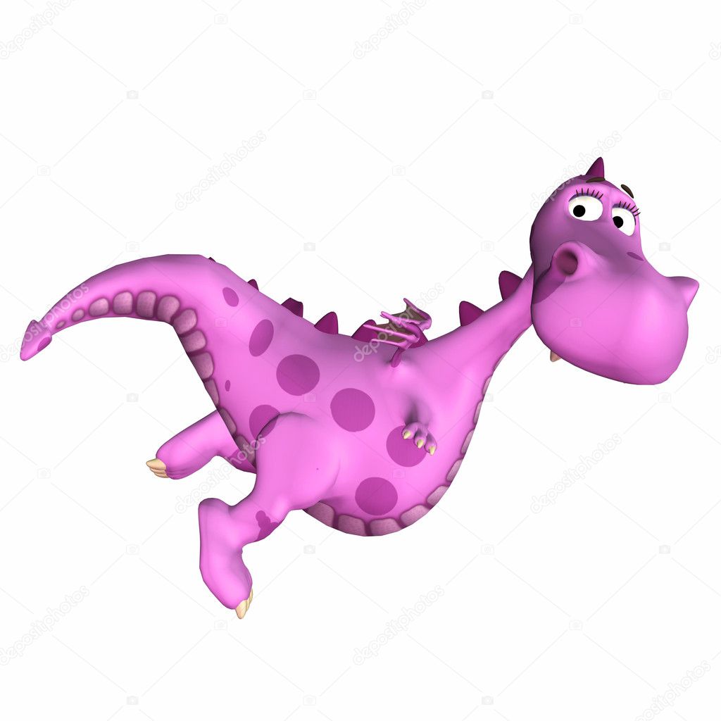 Dragon flying away | Dragon Cartoon flying away — Stock Photo ...