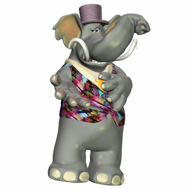 Fancy Elephant clipart