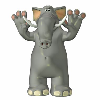 Surrendering Elephant clipart