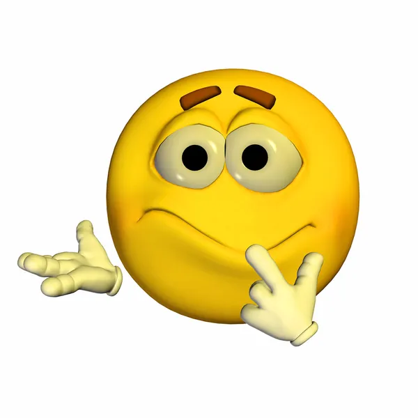 Insecure Emoticon — Stock Photo, Image