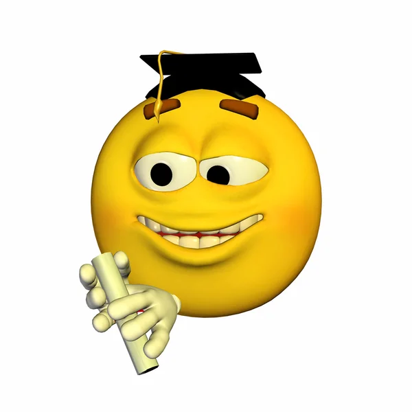 Graduiertes Emoticon — Stockfoto