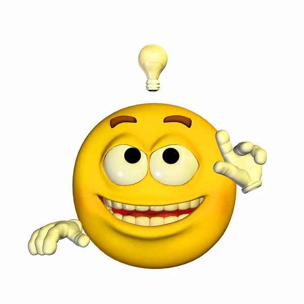 Bright Idea Emoticon — Stock Photo, Image