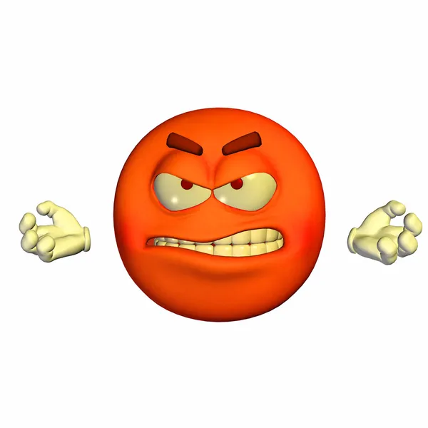 Wütendes Emoticon — Stockfoto