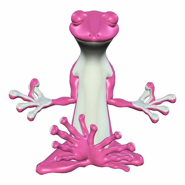 Różowy medytuje gecko — Zdjęcie stockowe