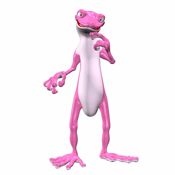 Růžový zlo gecko — Stock fotografie