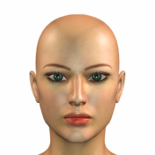Caucasien visage féminin — Photo