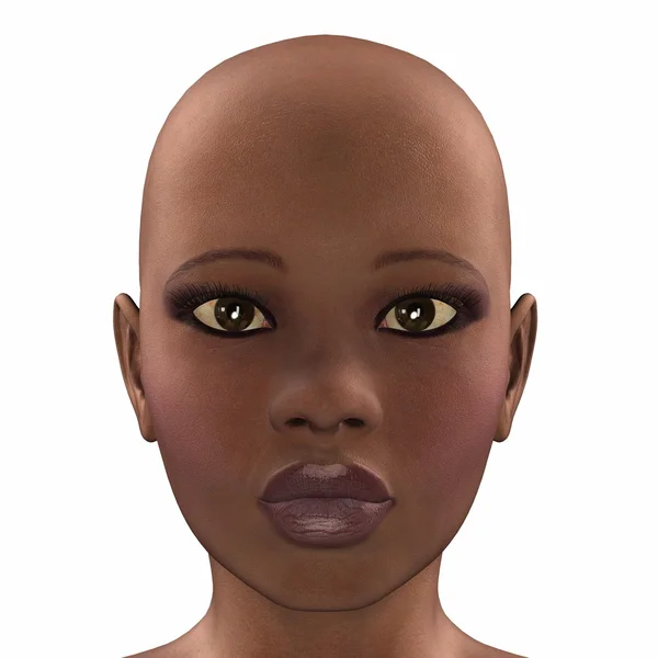 Africana cara femenina — Foto de Stock
