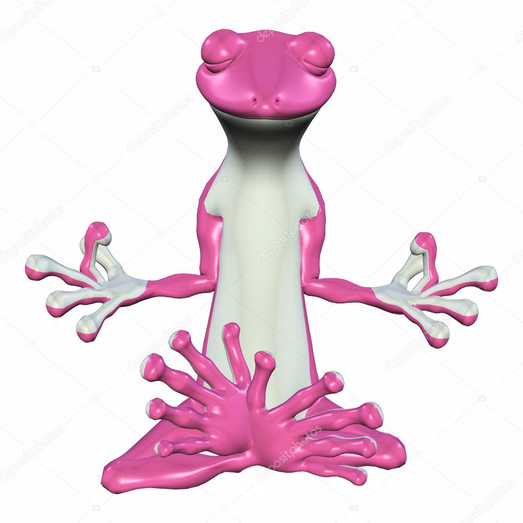 Pink Meditating Gecko