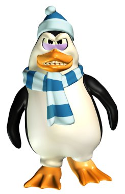 Angry Male Penguin clipart