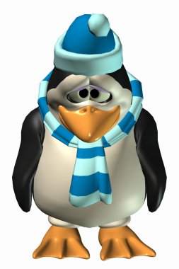 Sad Male Penguin clipart