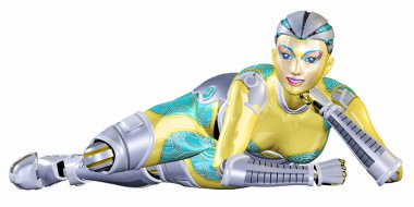 Female Robot clipart