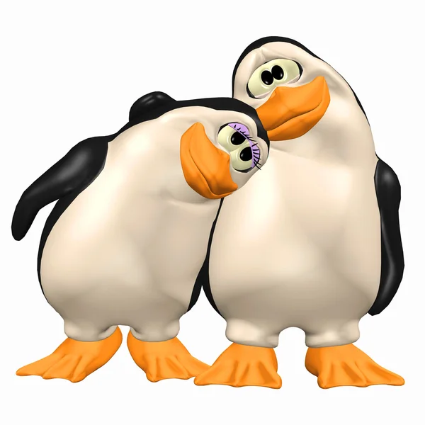 Pinguim casal apaixonado — Fotografia de Stock