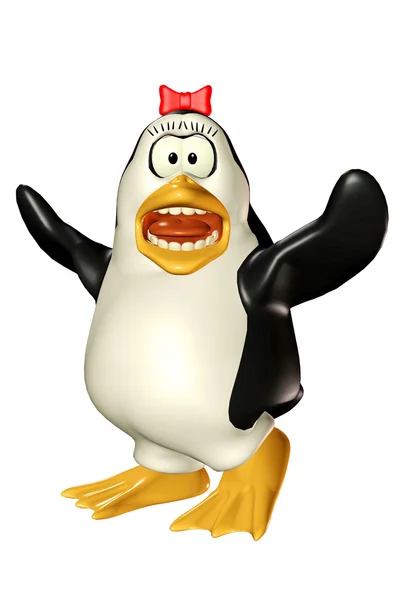 Shocked Female Penguin — Stock Photo, Image