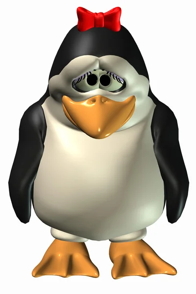 Pinguino femminile triste — Foto Stock