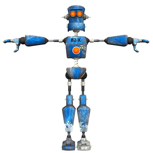 Blauer Roboter — Stockfoto