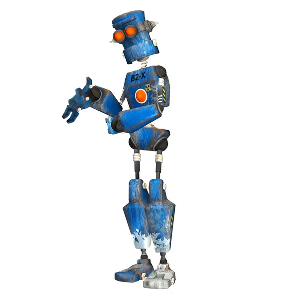 Синій робот — стокове фото