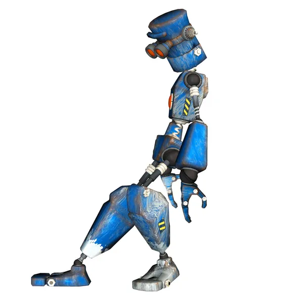 青いロボット — ストック写真