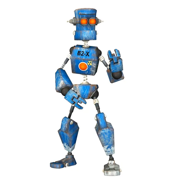 Blauer Roboter — Stockfoto