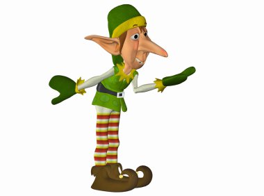 Greeting Christmas Elf clipart