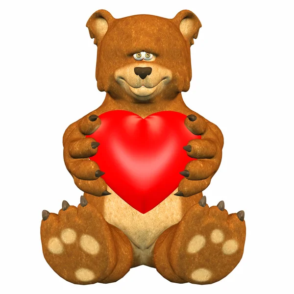 Trauriger verliebter Bär — Stockfoto