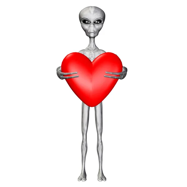 Alien In Love — Stock Photo, Image