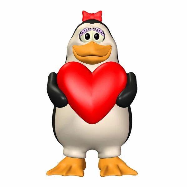 Женский пингвин в любви — стоковое фото