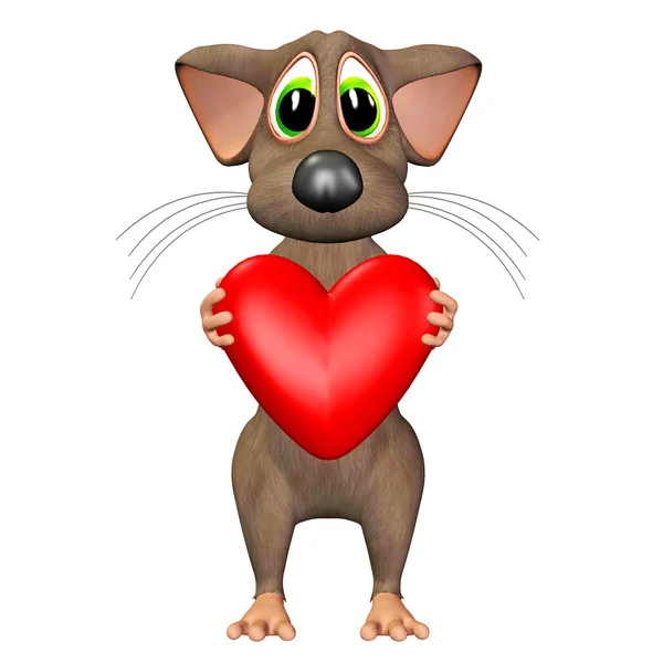 Mouse In Love — Stock Photo, Image